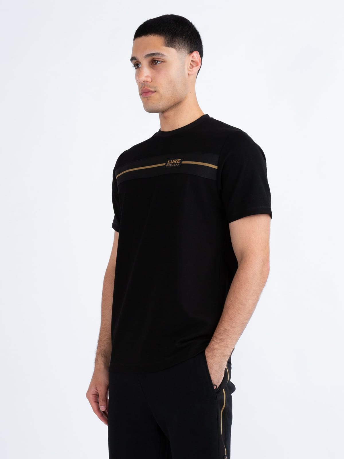 HOPKINS CHEST TAPE PIQUE T-SHIRT