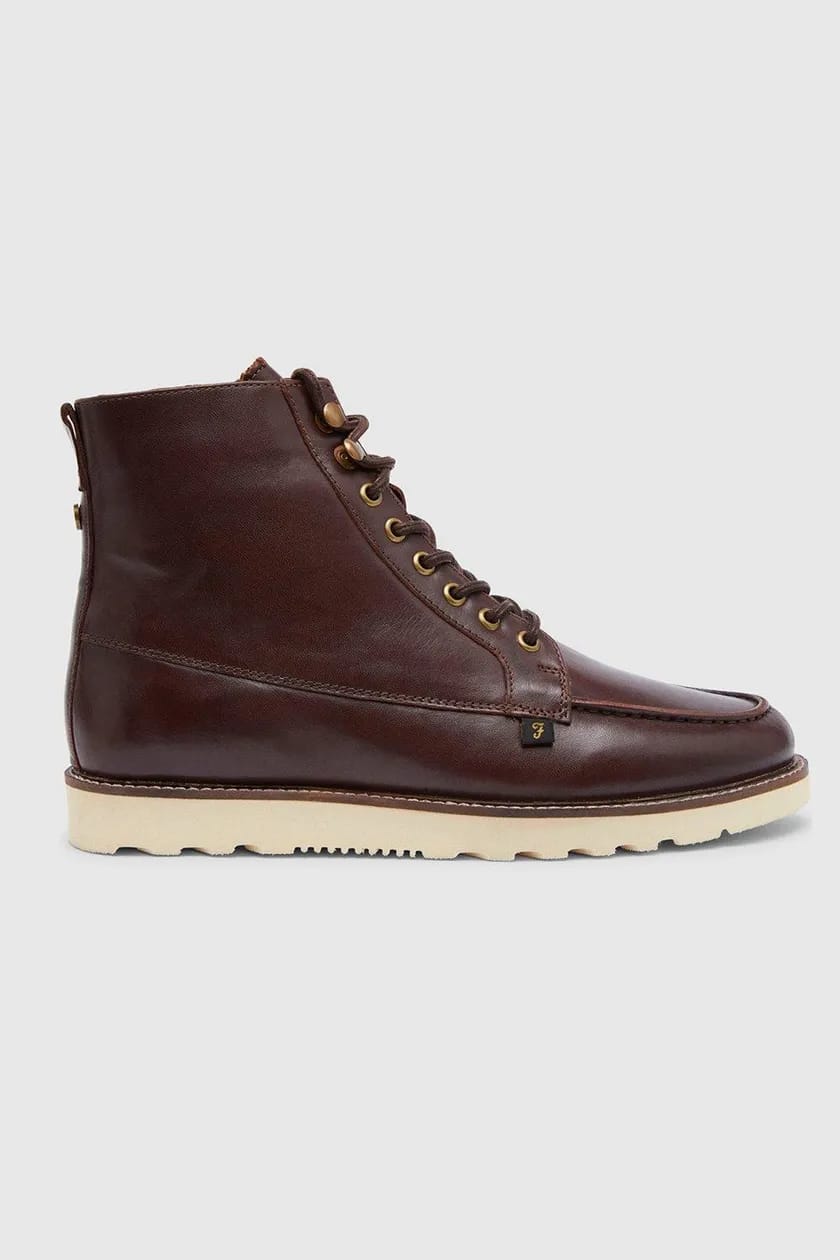 FARAH PANTEGO LEATHER BOOTS