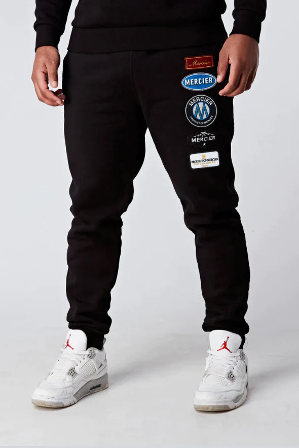 BLACK MERCIER HYBRID BADGE TRACKSUIT